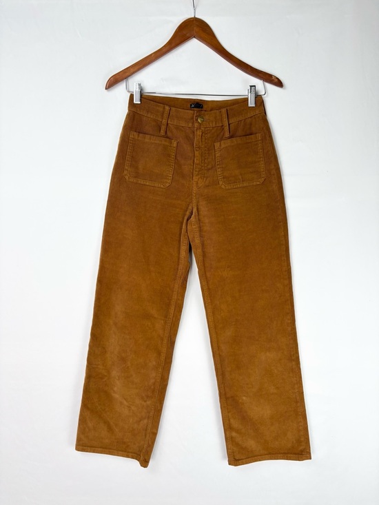 J. Crew Pants - J Crew Sailor Slim Wide Leg Corduroy Pant Stretch‎ Size 24 Rust Brown